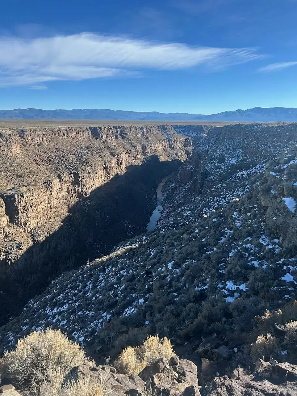 Crater view of the rio grand valley and river